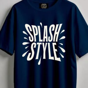 SS Splash Oversized NavyBlue Tshirt