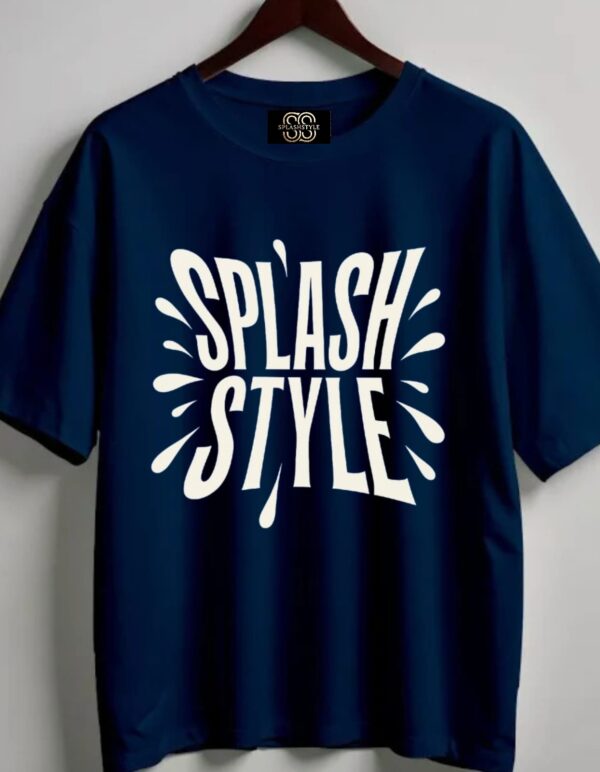 SS Splash Oversized NavyBlue Tshirt