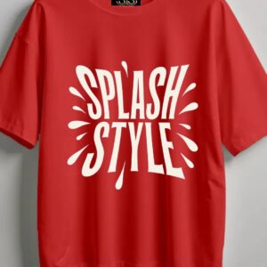 SS Splash Oversized Red Tshirt