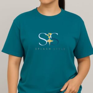 SS Dancing Girl logo Oversized Teal Tshirt