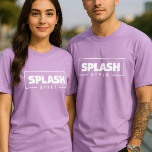 SplashStyle Wave Oversized Unisex Tees Combo Lavendor