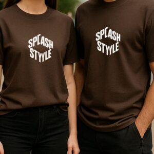 SplashStyle Rhombus Oversized Unisex Tees Combo Brown
