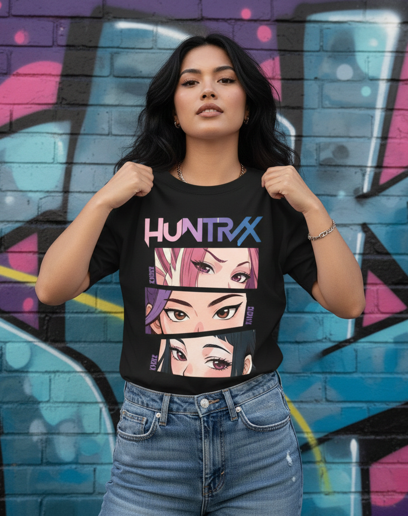 SplashStyle Huntrix Eyes 100% pure cotton regular size Tshirt - Image 2