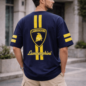 SplashStyle Lamborghini Oversized Drop Shoulder Cotton Blend Tshirt