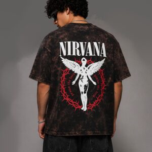 SplashStyle 100% pure cotton AcidWash PuffPrint Oversized Tshirt